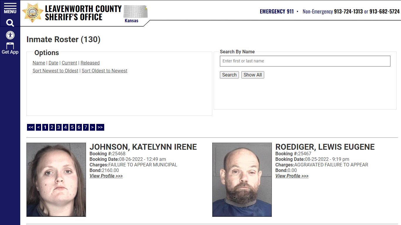 Inmate Roster - Leavenworth County Sheriff's Office